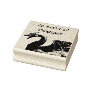 Custom Dragon Property of Rubber Stamp