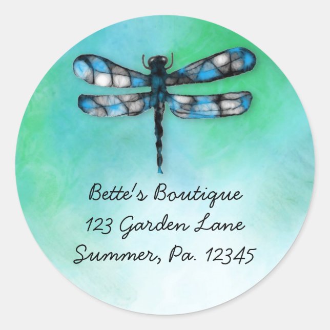 Custom Dragonfly Sticker (Front)