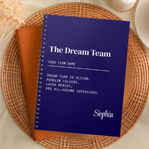 Custom Dream Team Corporate Coworker Teamwork Gift Notebook