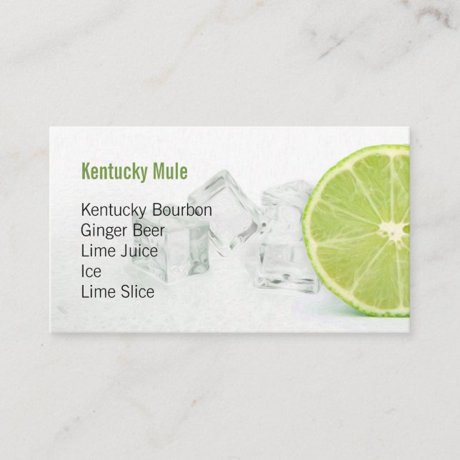 Custom Drink Order Card - Lime (Front)