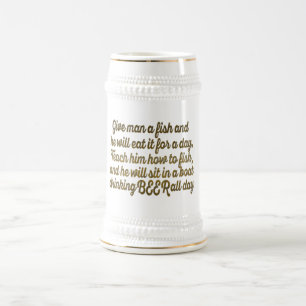 Custom Drinking Beer Pun Funny Beer Sarcasm Stein