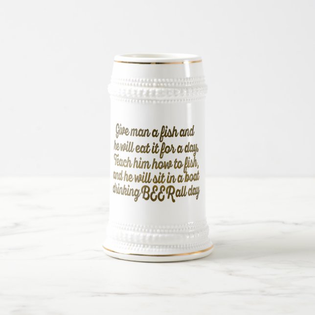 Custom Drinking Beer Pun Funny Beer Sarcasm Stein (Center)
