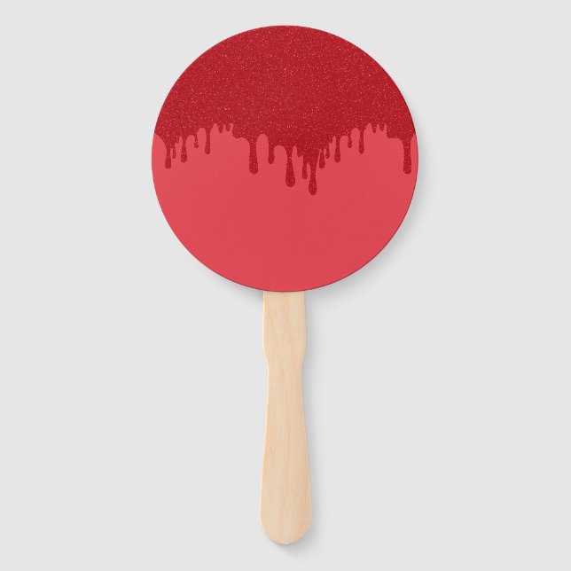 Custom Drip Tomato Red Fans (Set of 10) (Front)