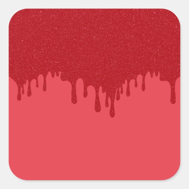 Custom Drip Tomato Red Stickers – Editable (Front)