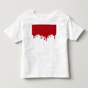 Custom Dripping Tomato Red Block Tee
