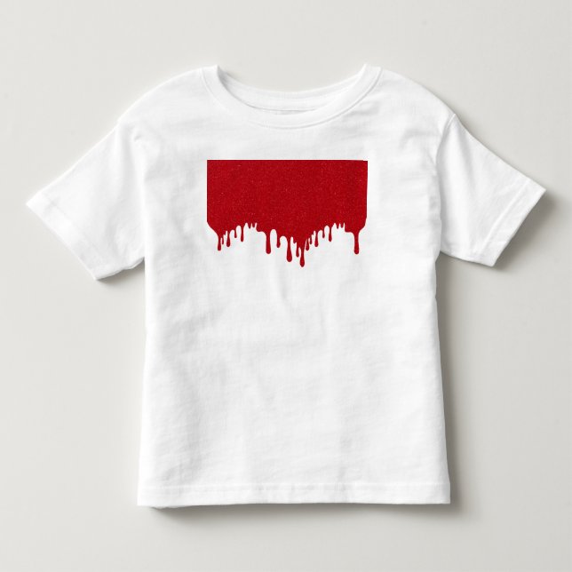 Custom Dripping Tomato Red Block Tee (Front)