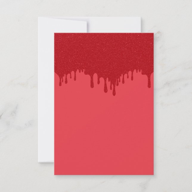 Custom Dripping Tomato Red Flat Card (Front)