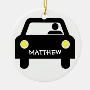 Custom Driver Ceramic Ornament