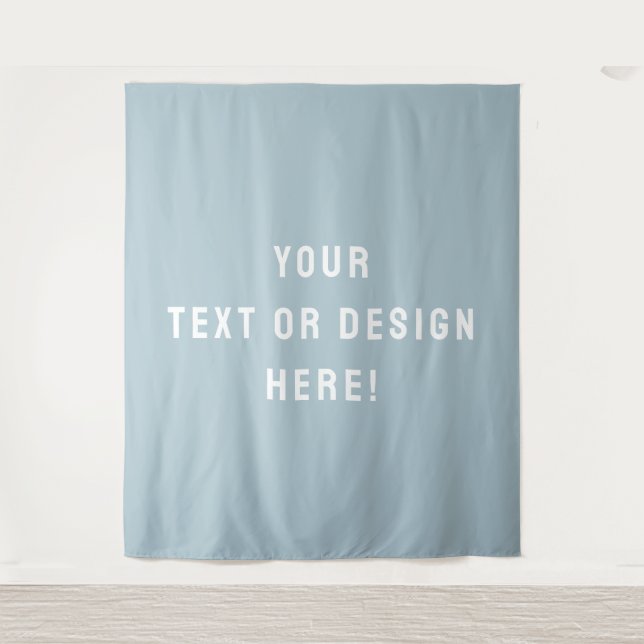 Custom Dusty Blue Tapestry Personalized Wall Decor (Front)