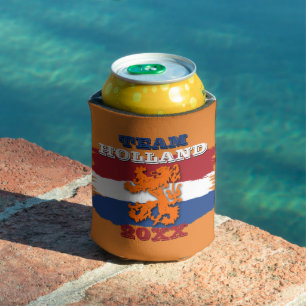 Custom Dutch Flag Orange Lion Team Holland 2026 Can Cooler