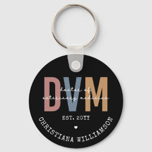 Custom DVM Doctor of Veterinary Medicine Gifts Keychain