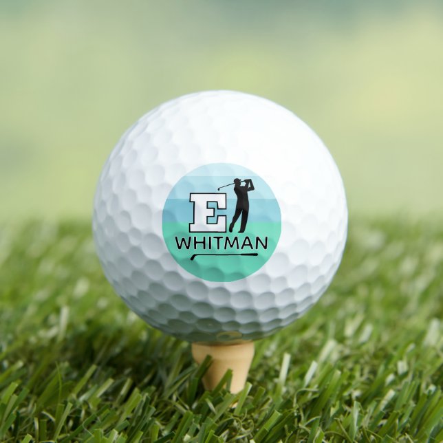 Custom E Initial Mark - identify golfers Golf Balls (Insitu Tee)