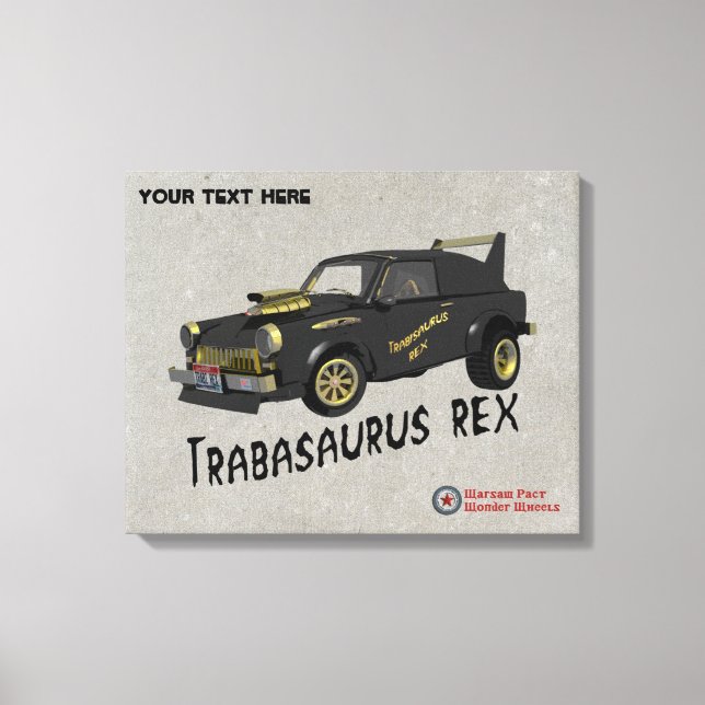 Custom East German Trabant Car Canvas Print (Front)