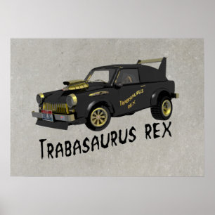 Custom East German Trabant Car Poster