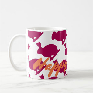 Custom Easter Bunny Rabbit Silhouette mug