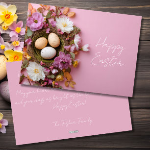 Custom Easter Card with Easter Eggs