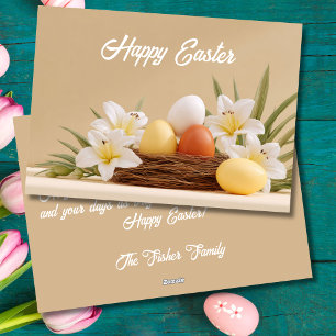 Custom Easter Card with Easter Eggs