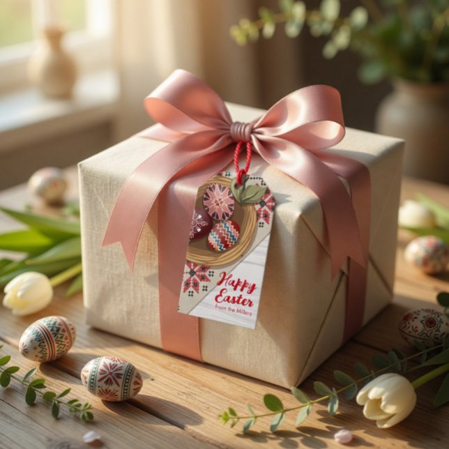 Custom Easter Egg Favour Tag with Family Name (Creator Uploaded)