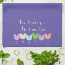 Custom Easter, Spring Tulip Flowers, Iris Lavender