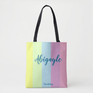 Custom Easter Tote Bag Pastel Girls Purse Abigayle