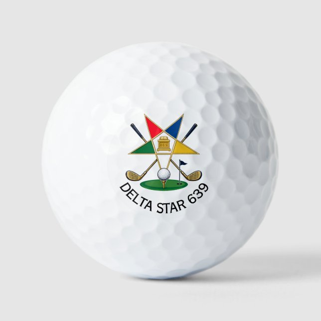 Custom Eastern Star Golf Balls (Front)