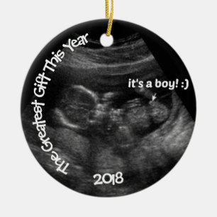 Custom EASY Ultrasound Template Ceramic Ornament