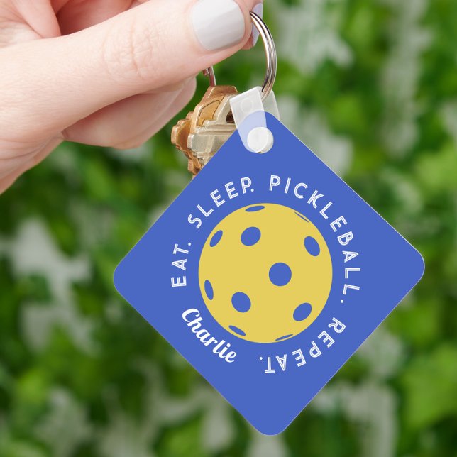 Custom Eat Sleep Repeat Pickleball Keychain (Creator Uploaded)