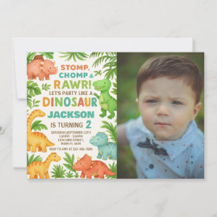 Custom Editable Dino Party Invite