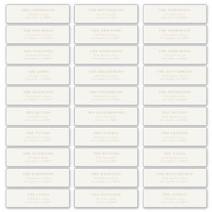 Custom Editable Individual Wedding Guest Address