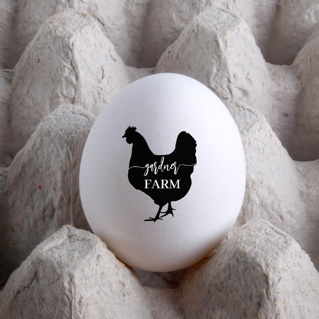 Custom Egg Farm Business Name | Farmhouse Hen  Rubber Stamp (Creator Uploaded)