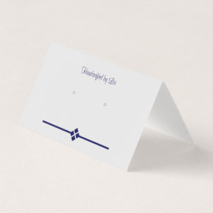 Custom Eggshell Grey Diamond Tentfold Earring Card