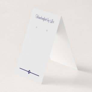 Custom Eggshell Grey Tentfold Diamond Earring Card