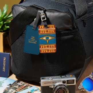 Custom Egyptian Eye of Horus, Eye of Ra Art Luggage Tag