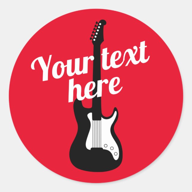 Custom electric rock guitar stickers for guitarist (Front)