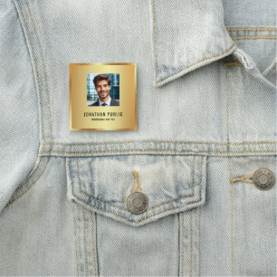 Custom Elegant Black And Gold Luxury Template Name Tag