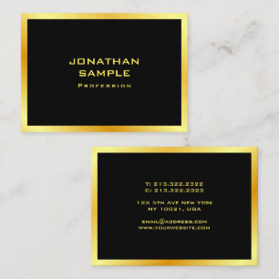 Custom Elegant Black And Gold Modern Template Business Card