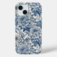 Custom Elegant Boho Chic Blue Blossom