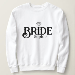 Custom Elegant Bride Name  jewlery est 2025 Sweatshirt