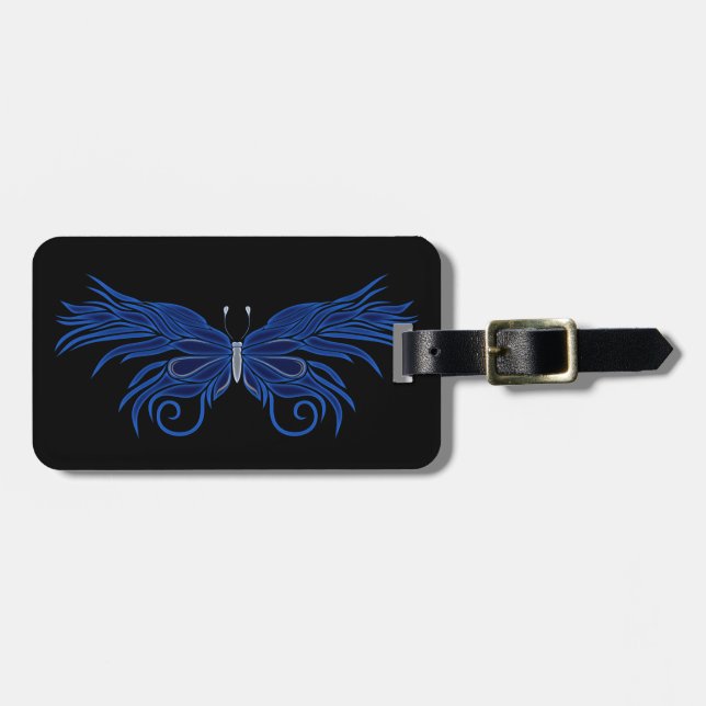 Custom Elegant Butterfly Luggage Tag (Front Horizontal)