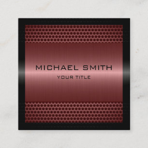 Custom Elegant Copper Stainless Metal Square Business Card