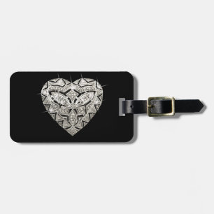 Custom Elegant Designer Heart Luggage Tag