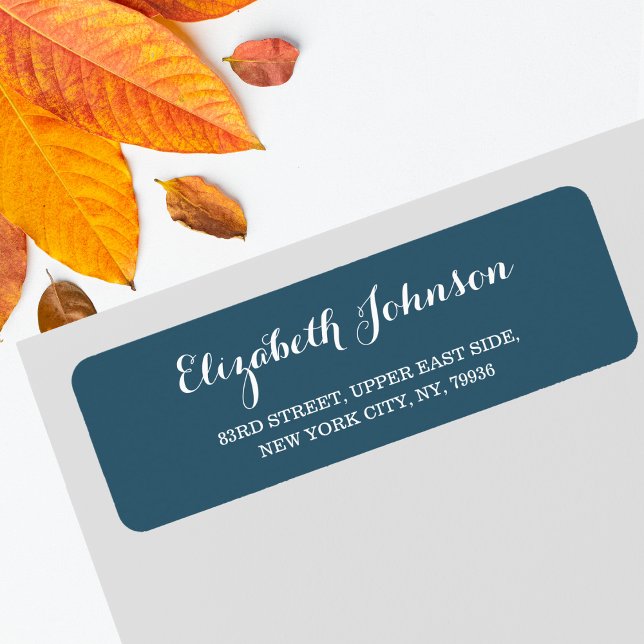 Custom Elegant Eucalyptus Blue Return Address (Custom Elegant Eucalyptus Blue Return Address Label)