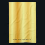 Custom Elegant Faux Gold Add Your Text Template Kitchen Towel<br><div class="desc">Custom Elegant Faux Gold Add Your Text Template Classic Kitchen Towel.</div>