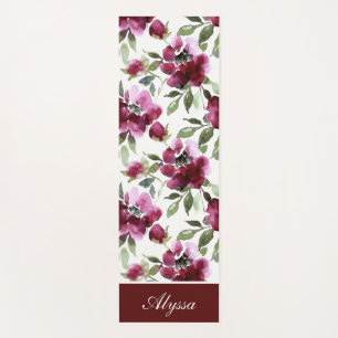 Custom Elegant Floral Yoga Mat