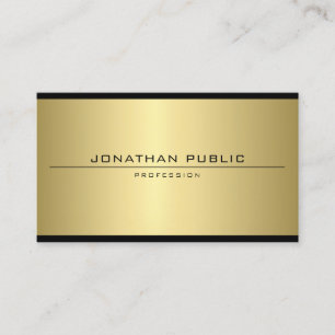 Custom Elegant Glamour Gold Look Modern Simple Business Card