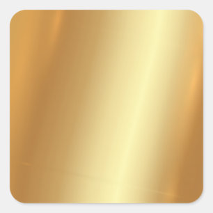 Custom Elegant Glamourous Faux Gold Blank Template Square Sticker