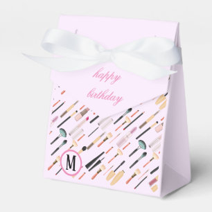 Custom Elegant Glittering Beauty Makeup Tools Favor Box