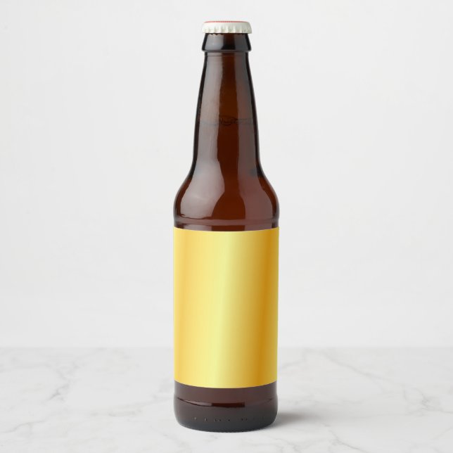 Custom Elegant Gold Look Blank Template Glamour Beer Bottle Label (Front)
