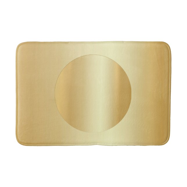 Custom Elegant Gold Look Glamour Blank Template Bath Mat (Front)