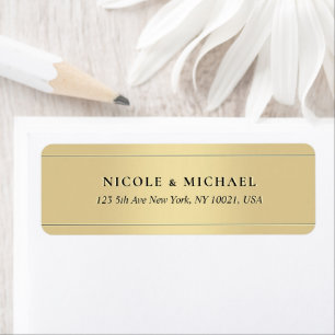 Custom Elegant Gold Luxurious Return Address